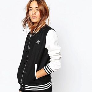 ADIDAS! Originals Bomber Jacket W/Contrast Sleeves